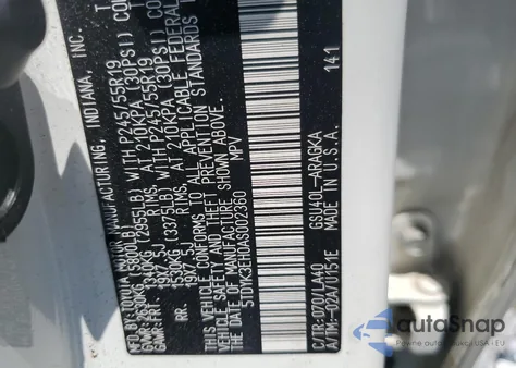 2010 Toyota Highlander Limited from USA, damaged, VIN 5TDYK3EH0AS002360